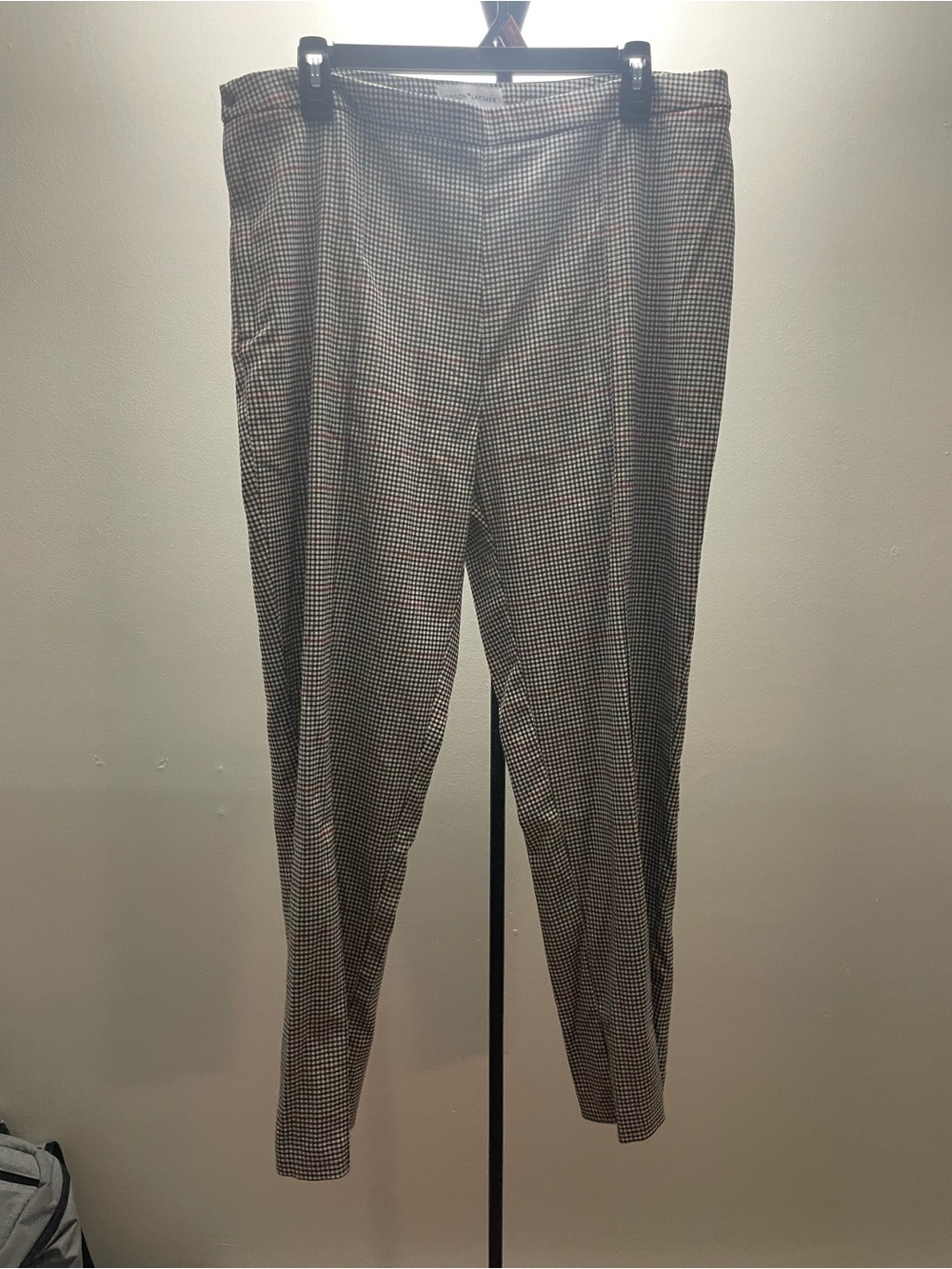 Gibson Latimer Black and White Houndstooth Straight Leg Pants